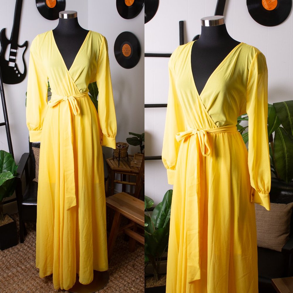 Golden Yellow Maxi Dress - Picture 1 of 2